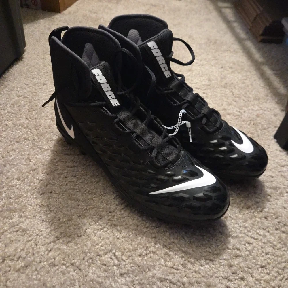Nike Force Savage‎ Varsity TD Cleats US Size 14 Brand New Black And White